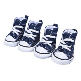 4 Pcs Dog Shoes Pet Dog Casual Canvas Shoes Dog Canvas Boots,5# Blue 4 Pcs Dog Shoes Pet Dog Casual Canvas Shoes Dog Canvas Boots,5# Blue