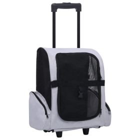 Foldable Multipurpose Pet Trolley Gray Foldable Multipurpose Pet Trolley Gray