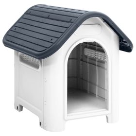 Dog House Gray 23.2"x29.5"x26" Polypropylene Dog House Gray 23.2"x29.5"x26" Polypropylene